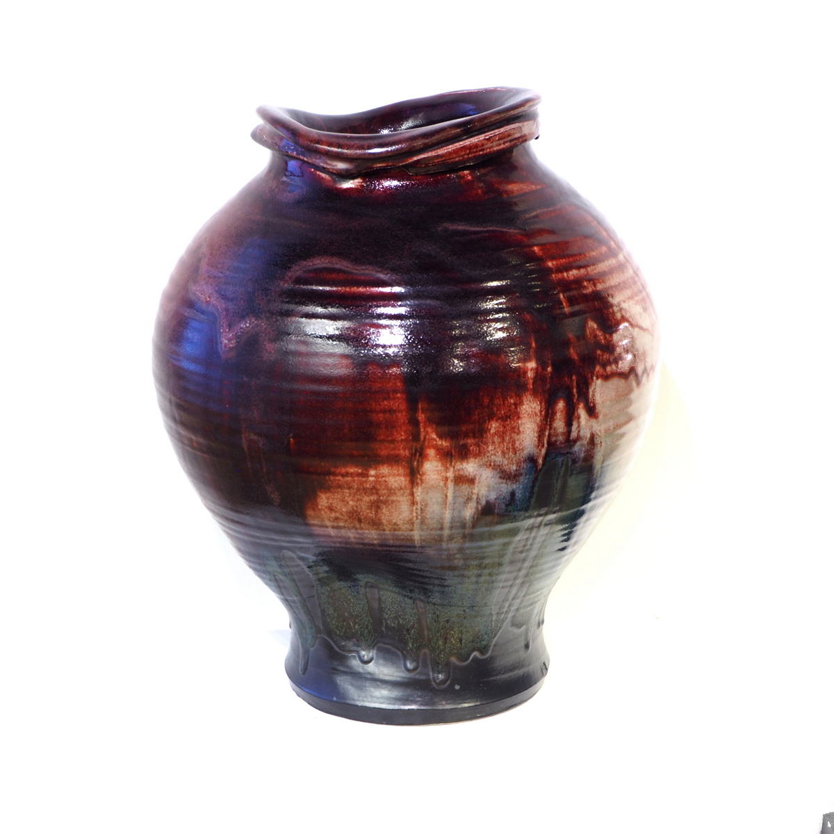Stretched oxblood jar