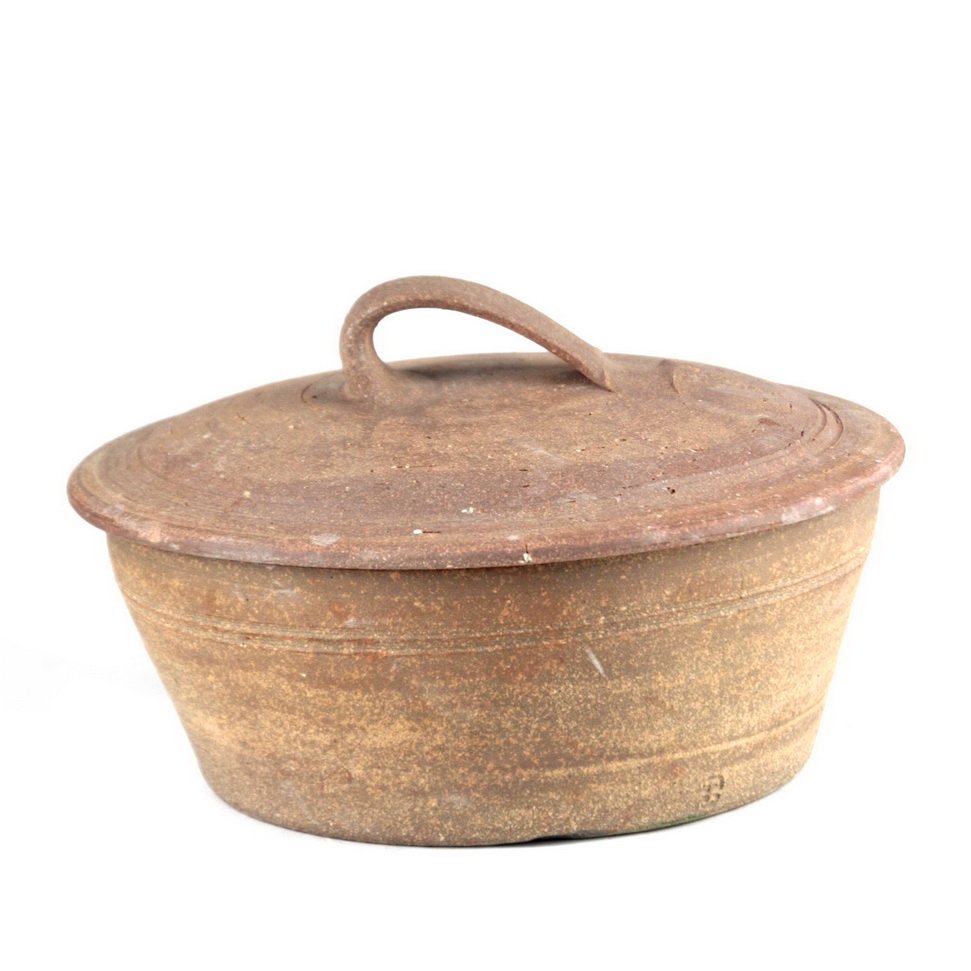 Stoneware lidded casserole