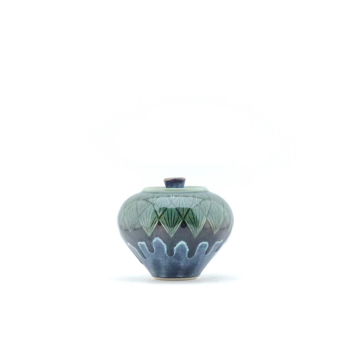 Stoneware lidded jar