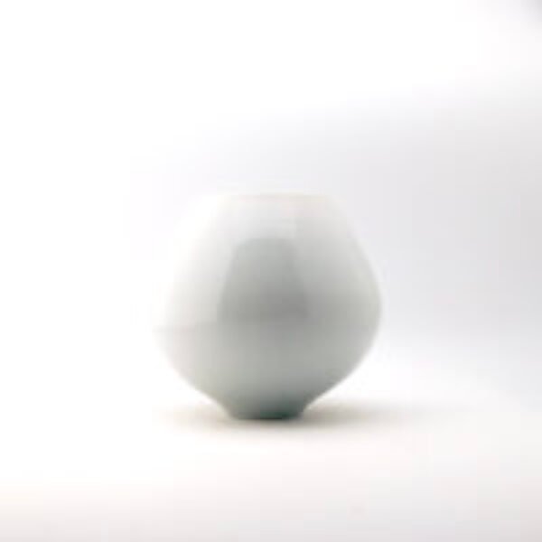 Short porcelain vase