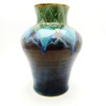 Shoulder Vase with Diamond Design
