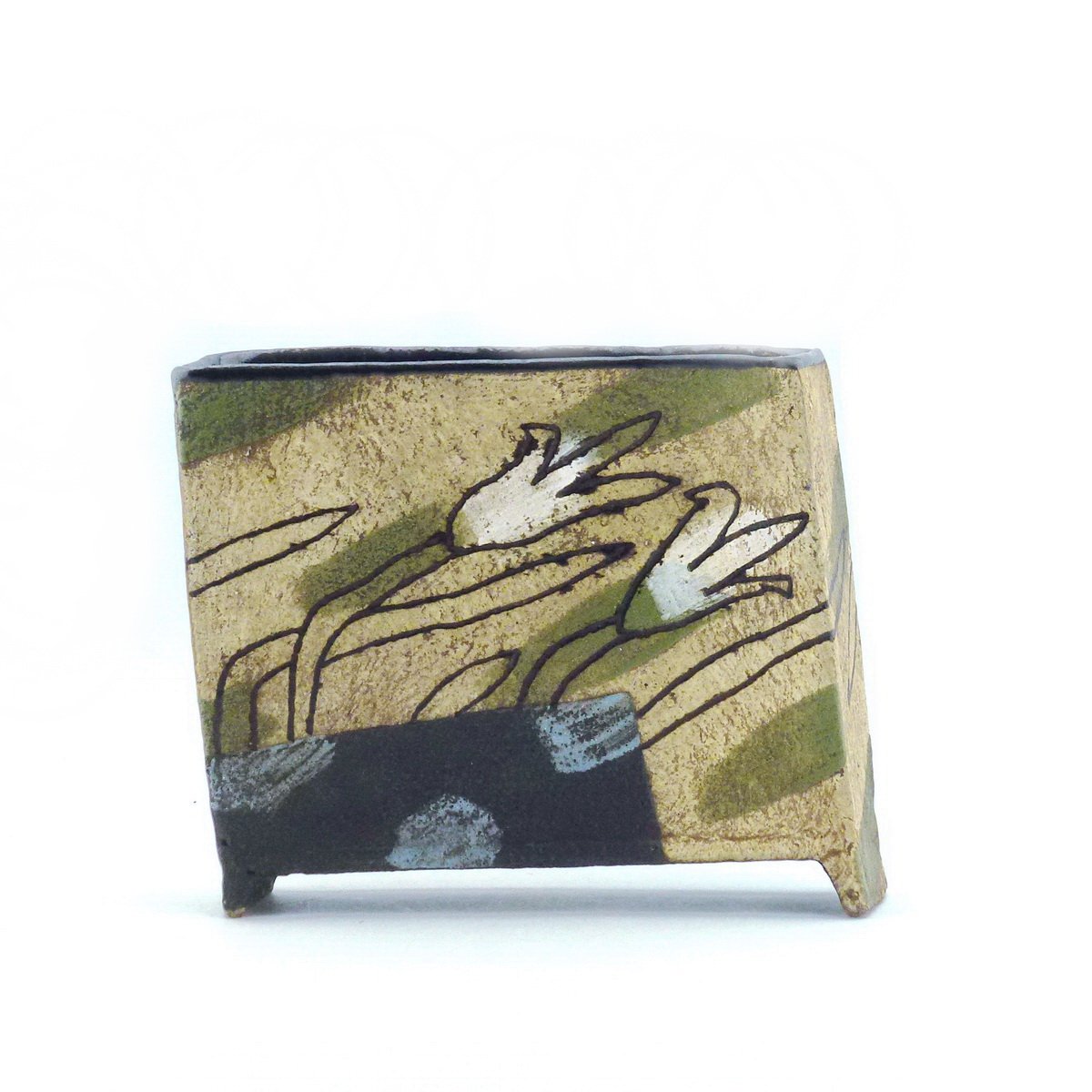 Slanted rectangular vase