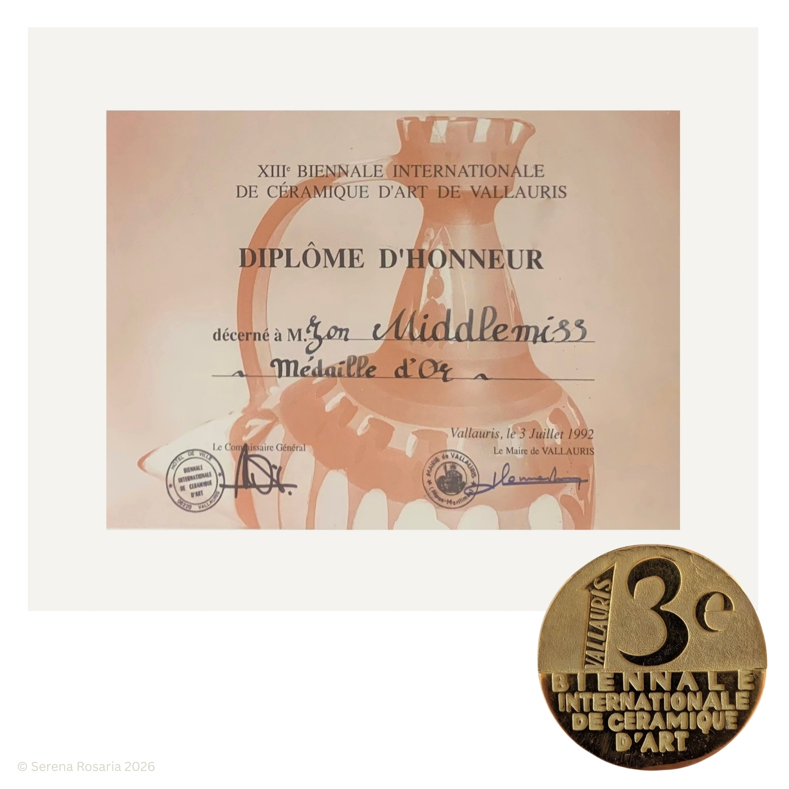 Jon Middlemiss Gold Medal