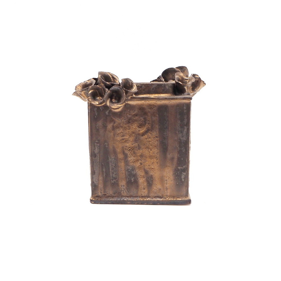Small Bronze Flower Brick